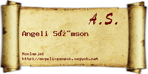 Angeli Sámson névjegykártya